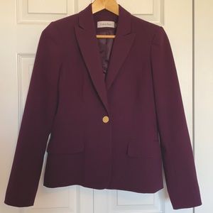 Calvin Klein Purple Burgundy Blazer 6